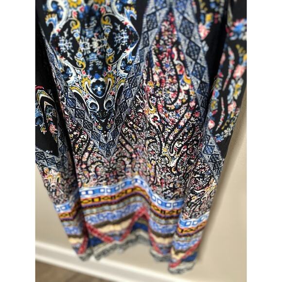 Flying Tomato Maxi Dress Large Kimono Sleeves Boho Empire Waist Colorful Hippie - Picture 4 of 9